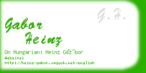gabor heinz business card